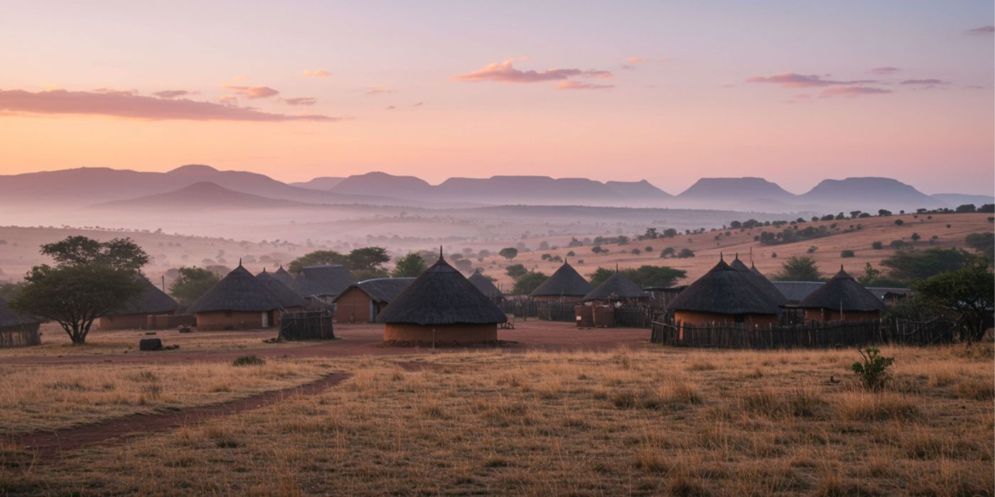 Remote South African village where Holly experienced labia stretching