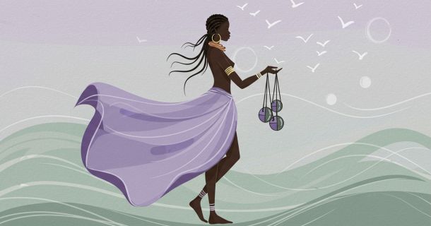 Ilustração abstrata de uma saia esvoaçante simbolizando o alongamento suave de lábios