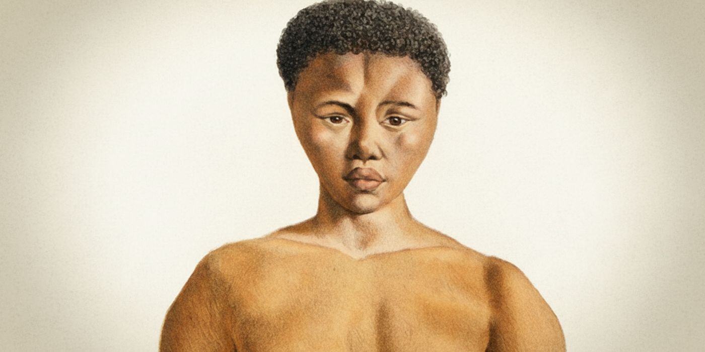 Une représentation historique respectueuse de Sarah Baartman ou une photographie de son mémorial dans la province du Cap-Oriental, en Afrique du Sud.