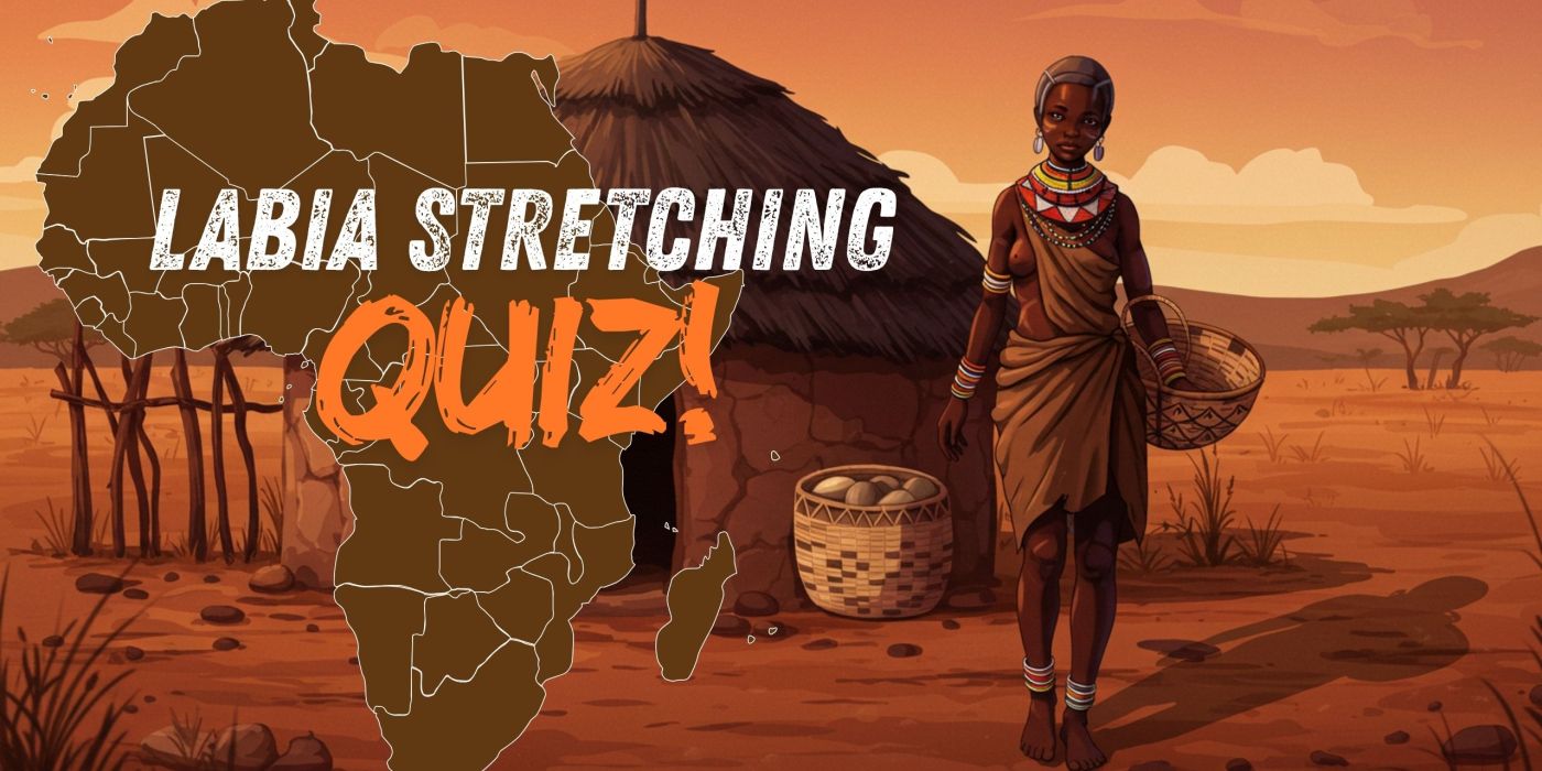 Karte von Afrika, die Regionen hervorhebt, in denen die Lippenstreckung als kulturelle Tradition praktiziert wurde